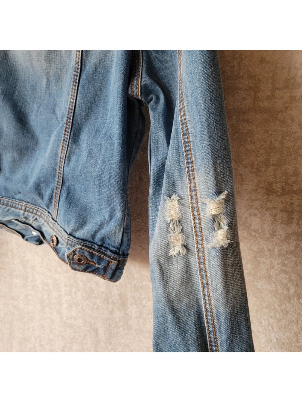 Stetson Studded Denim Jacket Womens Small Blue Button Pockets Country Western - Picture 13 of 14